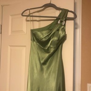 Olive green formal dress